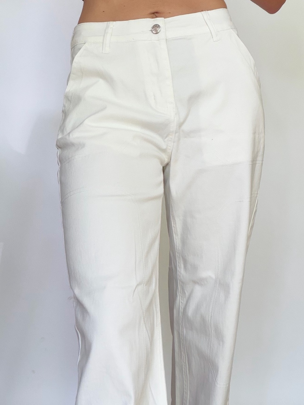 Straight-Leg white pants - Picture 3 of 3